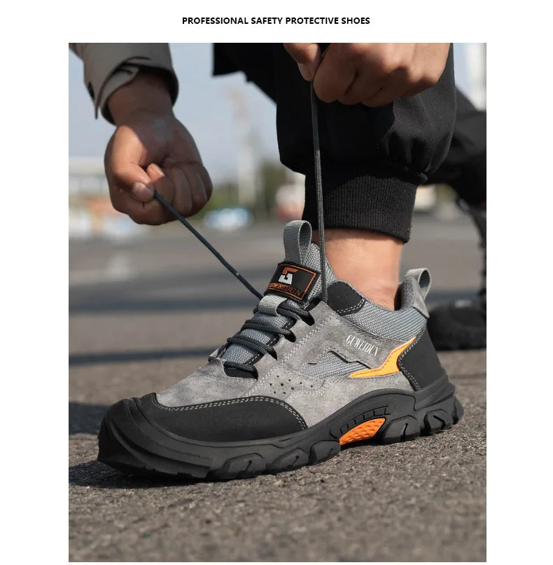 Men’s Lightweight Safety Work Shoes – Plastic Toe & Anti-Puncture
